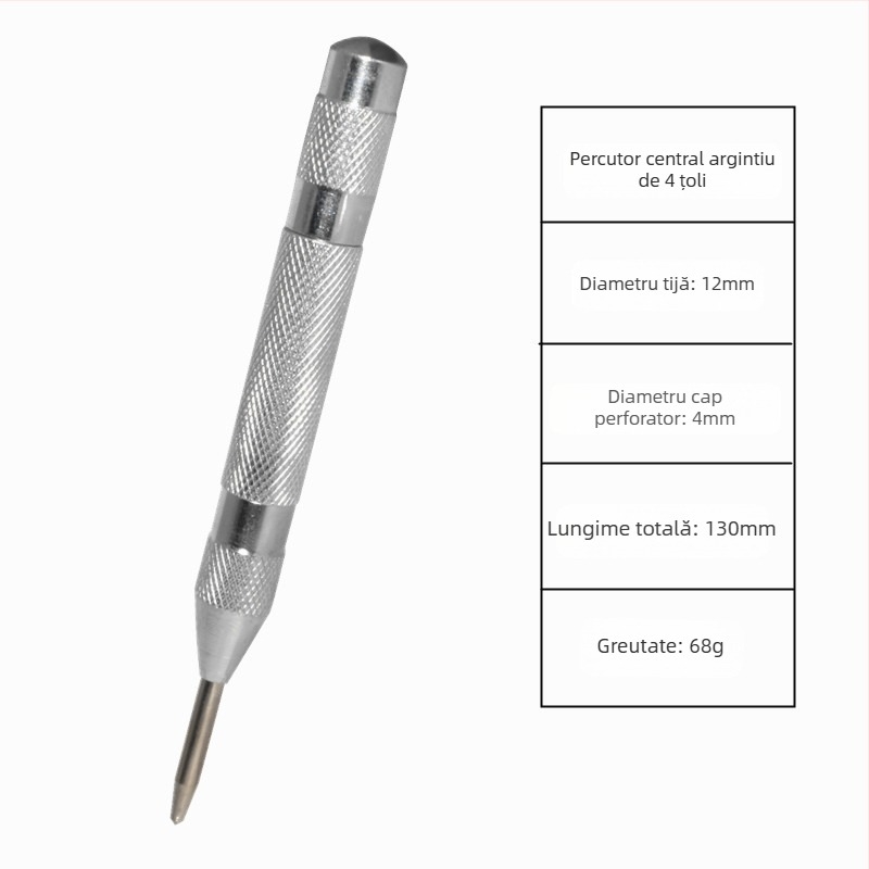 Localizator automat de perforator central, perforator de înaltă duritate, perforator automat de probă de 130 mm, instrument de siguranță pentru spargerea ferestrelor