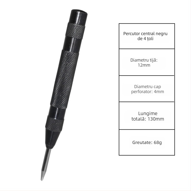 Localizator automat de perforator central, perforator de înaltă duritate, perforator automat de probă de 130 mm, instrument de siguranță pentru spargerea ferestrelor