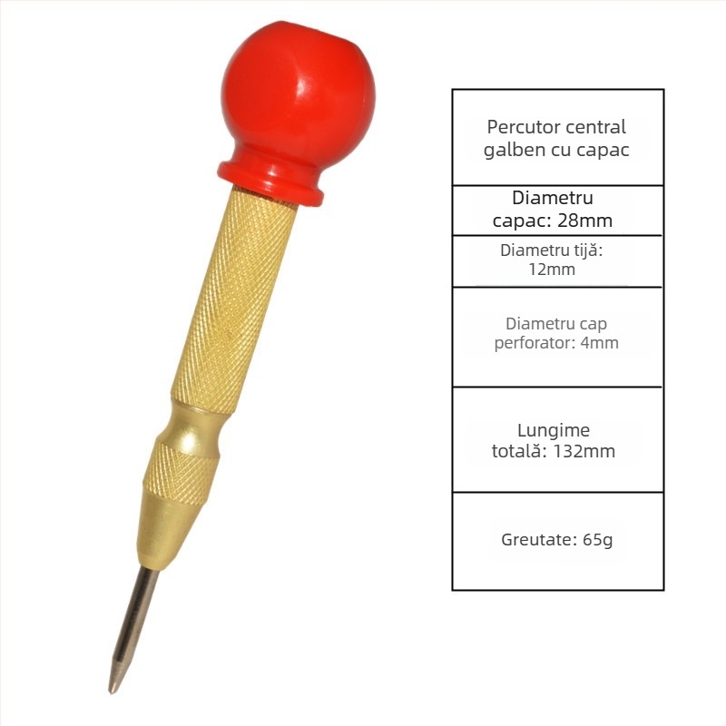 Localizator automat de perforator central, perforator de înaltă duritate, perforator automat de probă de 130 mm, instrument de siguranță pentru spargerea ferestrelor