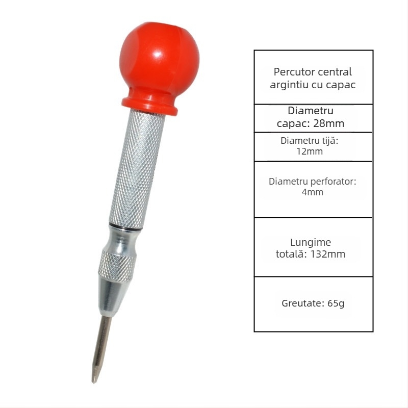 Localizator automat de perforator central, perforator de înaltă duritate, perforator automat de probă de 130 mm, instrument de siguranță pentru spargerea ferestrelor