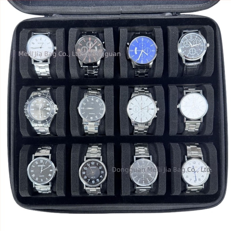 Producători în stoc cutie nouă de depozitare pentru ceasuri de 12 biți, cutie de colecție pentru ceasuri de înaltă calitate, geantă pentru ceasuri, cutie de ceas Eva