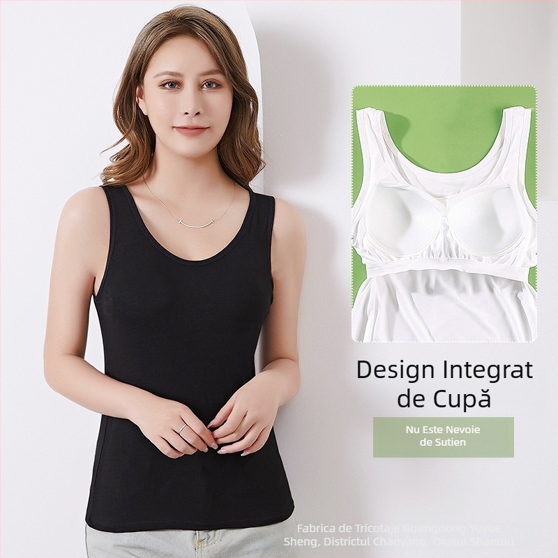 Vestă de damă pentru comerț exterior, stil en-gros, la fața locului, versatilă, culoare pură, cu pernă de piept, curea lungă, poate fi purtată în exterior, stil subțire