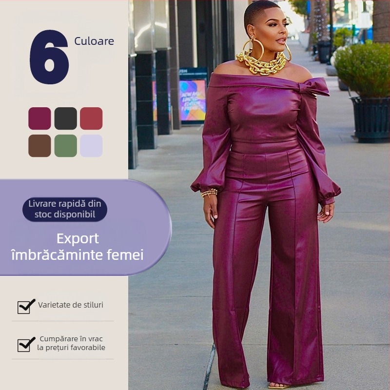 31296 furnizare transfrontalieră de costume din piele en-gros pentru femei europene și americane, de la stația independentă Amazon, cu personalitate fierbinte, la modă