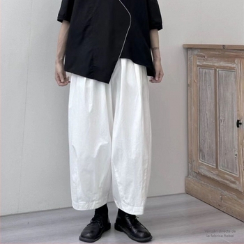 Yamamoto Pantaloni de vară subțiri cu model balon, cu picior larg, 2024, pantaloni bombați cu model banană, harem, morcov, pantaloni de tată