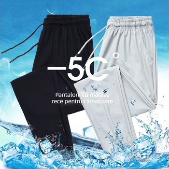 Băieți pantaloni de mătase de gheață vara subțire respirabil vrac copii gras copii aer condiționat pantaloni mari copii cu uscare rapidă sport pantaloni