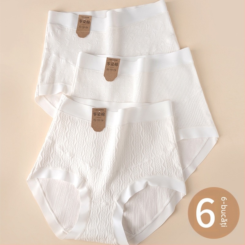 Chiloți pentru femei însărcinate, talie înaltă, abdomen, șolduri, bumbac pur, bumbac brut, vopsit zero, chiloți speciali pentru sarcină, respirabil, prietenos cu pielea