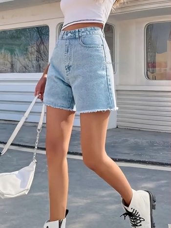 Pantaloni scurți de vară transfrontalieri pentru comerț exterior, noi pantaloni scurți din denim la modă, pentru fete fierbinți, pantaloni scurți din denim pentru femei, transfrontalieri, Amazon