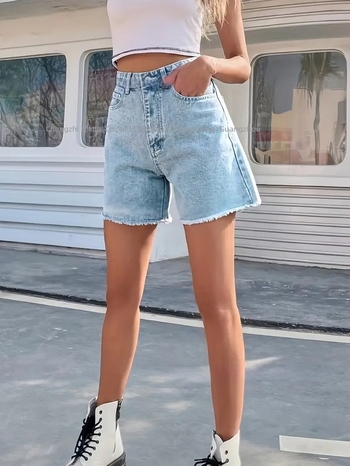 Pantaloni scurți de vară transfrontalieri pentru comerț exterior, noi pantaloni scurți din denim la modă, pentru fete fierbinți, pantaloni scurți din denim pentru femei, transfrontalieri, Amazon