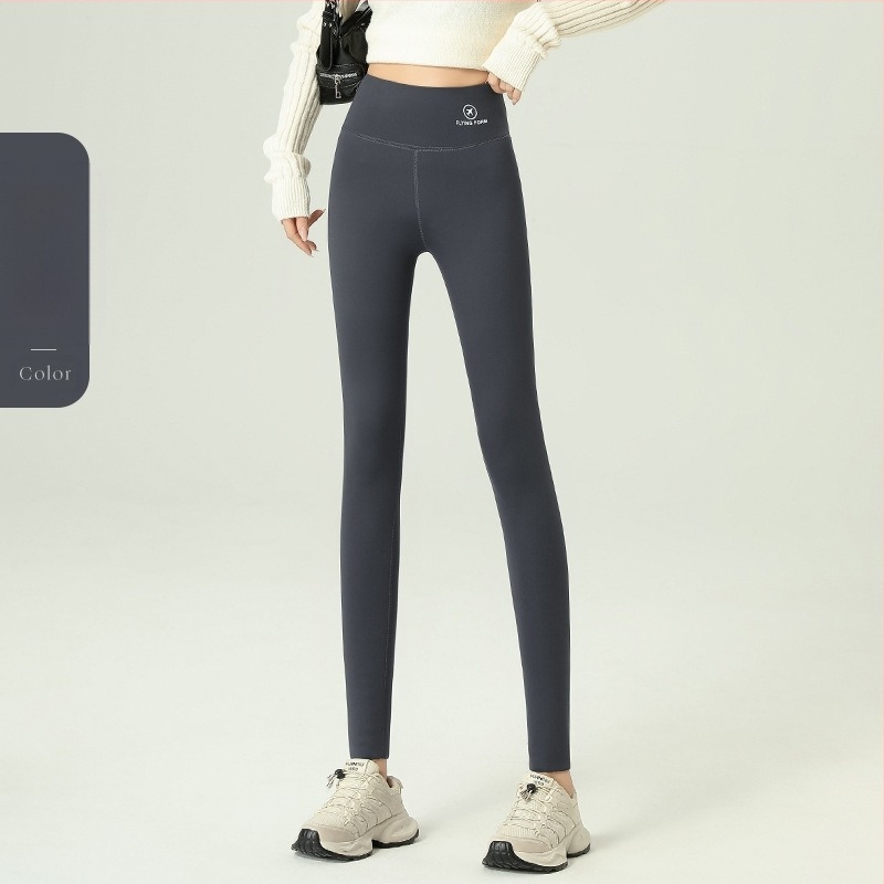 Pantaloni de yoga cu căptușeală din fleece pentru femei, pantaloni de yoga cu ridicare a burții, talie înaltă, respirabili, mărime plus, pantaloni strâmți pentru îmbrăcăminte exterioară