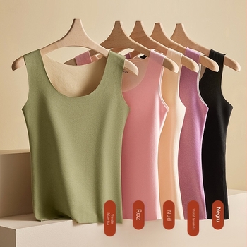 Vestă termică din catifea periată cu două fețe pentru femei, cămașă fără cusături de mărime mare, lenjerie intimă caldă din catifea pentru femei, poate fi purtată afară toamna și iarna