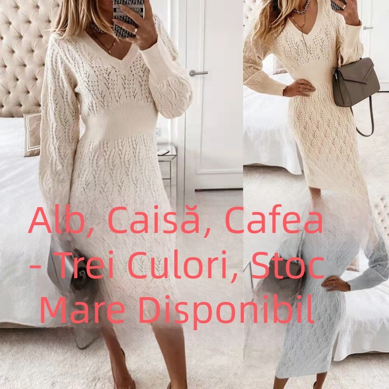 Tricotaje cu mânecă lungă calde, stil transfrontalier, 2021, toamnă nouă, Amazon, rochie sexy pentru femei, îmbrăcăminte exterioară, bodycon, pulover