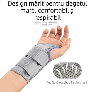 Orteză de susținere pentru încheietura mâinii pentru bărbați și femei cu suport din placă de oțel, curea de încheietură respirabilă pentru fixarea articulațiilor și protecția palmei