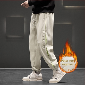 Pantaloni tricotați, mărimea pantalonilor sport JY, vârful 69F, controlul prețurilor, mărimea plus, plus îngroșarea căptușită cu fleece gras