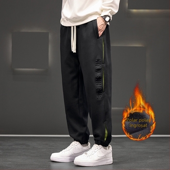 Pantaloni tricotați, mărimea pantalonilor sport JY, vârful 69F, controlul prețurilor, mărimea plus, plus îngroșarea căptușită cu fleece gras