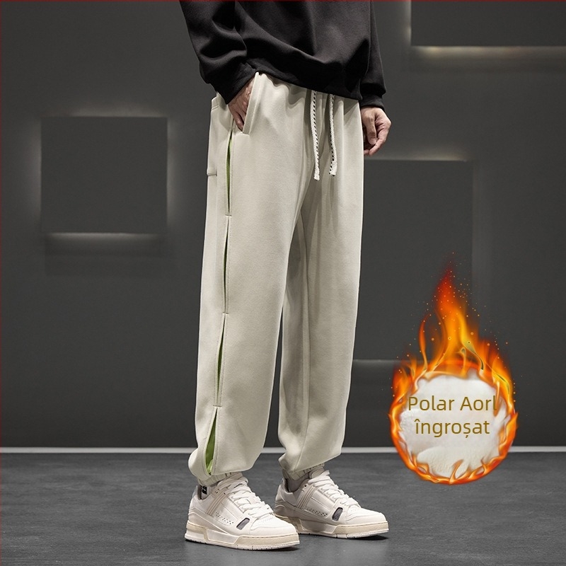 Pantaloni tricotați, mărimea pantalonilor sport JY, vârful 69F, controlul prețurilor, mărimea plus, plus îngroșarea căptușită cu fleece gras