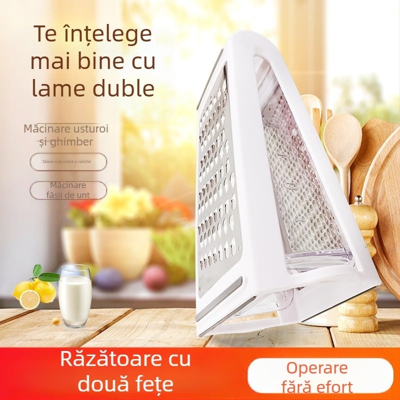 Răzătoare multifuncțională pentru brânză și unt, gadget de bucătărie, răzătoare verticală pentru cartofi cu două fețe, pentru legume și fructe