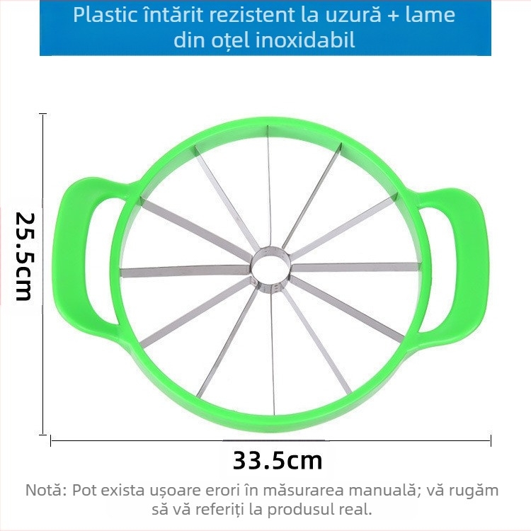 Instrument mare de tăiere a pepenilor verzi, divizor de fructe din oțel inoxidabil, feliator de pepeni verzi de uz casnic, feliator de feliator, en-gros