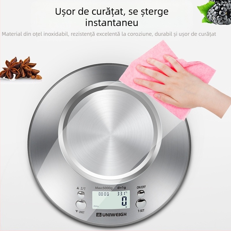 Cântar electronic de bucătărie de uz casnic, direct din fabrică, de înaltă precizie, din oțel inoxidabil, cu livrare transfrontalieră, cântar alimentar pentru copt