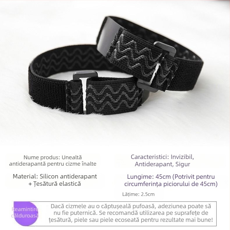 Cizme lungi cu baretă velcro anti-cădere, Ciorapi cu barete până la jumătate, Cizme înalte cu baretă anti-alunecare peste genunchi