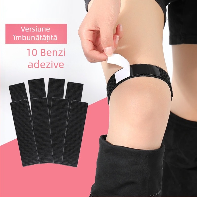 Cizme lungi cu baretă velcro anti-cădere, Ciorapi cu barete până la jumătate, Cizme înalte cu baretă anti-alunecare peste genunchi