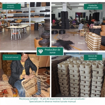 Cutie de depozitare pentru cabluri de birou, producător Guangzhou, imitație de ratan țesut, cutie de priză, cutie de depozitare ascunsă pentru cabluri de date