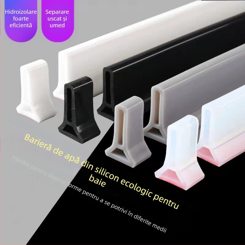 Barieră de apă flexibilă din silicon, barieră impermeabilă pentru baie, artefact, barieră de apă pentru toaletă, barieră de apă pentru duș, barieră de podea