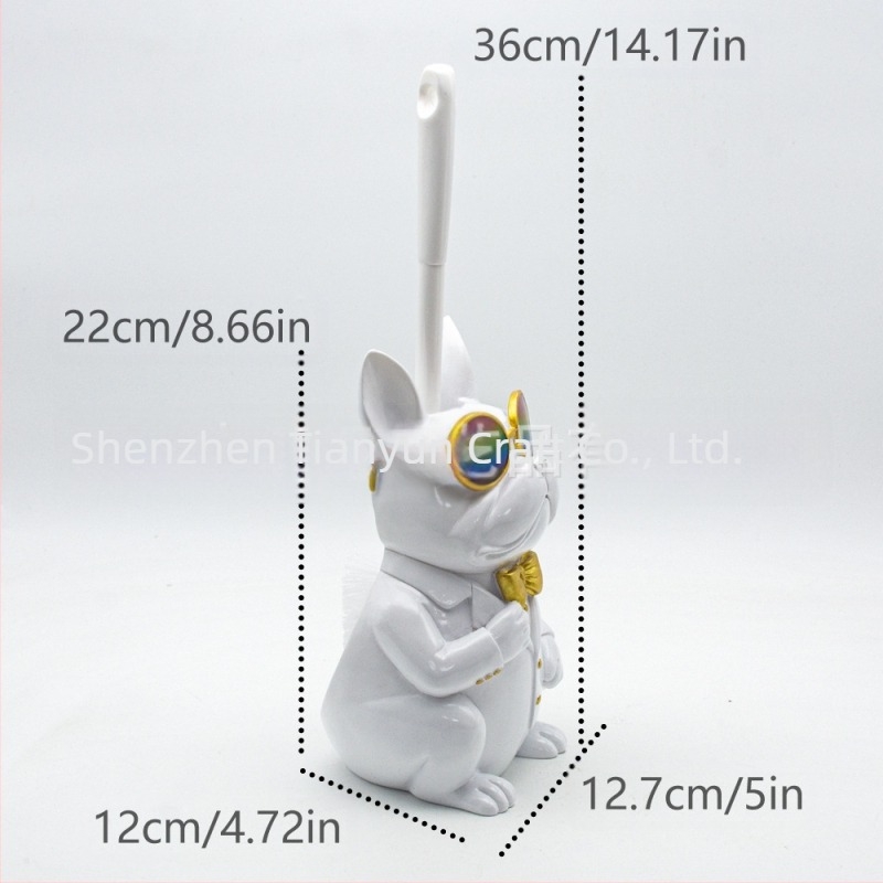 Suport pentru perie de toaletă transfrontalieră, nou, buldog francez, ornamente creative pentru baie, stil nordic, rășină, animale, decorare interioară