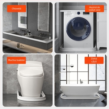 Barieră de apă pentru baie, toaletă, duș, flexibil, uscat și umed, separare barieră de apă, bandă impermeabilă autoadezivă, barieră de apă