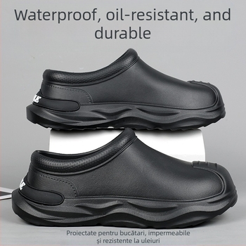 Pantofi de bucătar transfrontalieri, pantofi de vară pentru bărbați, pantofi de lucru ușori, impermeabili, antiderapanți, o generație de păr