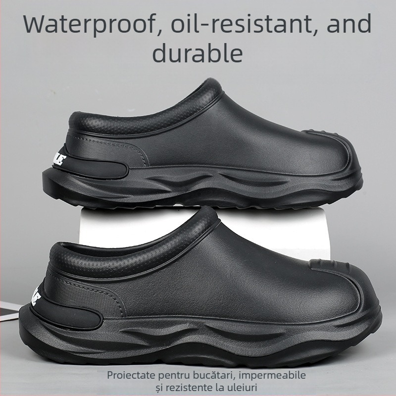 Pantofi de bucătar transfrontalieri, pantofi de vară pentru bărbați, pantofi de lucru ușori, impermeabili, antiderapanți, o generație de păr