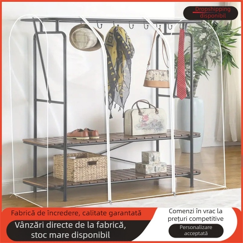Transfrontalieră umeraș de haine de uz casnic husă de praf husă de dormitor haine sac de praf complet transparent depozitare și organizare haine husă stereo de praf