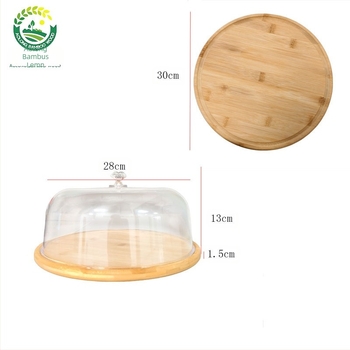 Farfurie creativă pentru tort Dim Sum tavă simplă transparentă acrilică capac masă de desert tort fructe farfurie afișare farfurie bambus