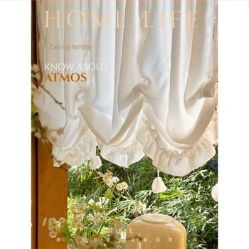 Stil francez, perdea de lux ușoară, perdea romană, perdea pull-up, jumătate de perdea, perdea pentru ușă, dormitor, perdea de tifon, perdea de bucătărie, perdea de apă cu velcro