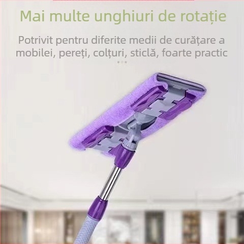 Mop plat de uz casnic leneș înlocuibil mop uscat și umed dublă utilizare un mop curățător hand-free plat mop