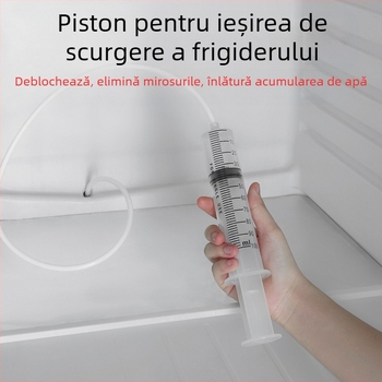 Perie de curățare a găurilor de scurgere a frigiderului, instrument de curățare a țevilor de scurgere a camerei reci, curățarea blocajelor de gheață și a blocajelor de apă
