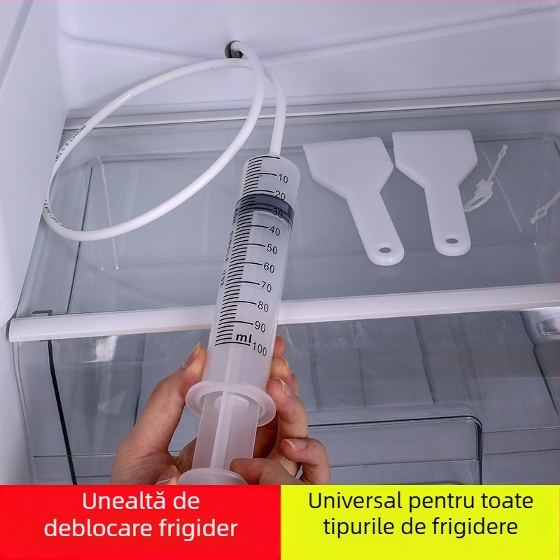 Perie de curățare a găurilor de scurgere a frigiderului, instrument de curățare a țevilor de scurgere a camerei reci, curățarea blocajelor de gheață și a blocajelor de apă