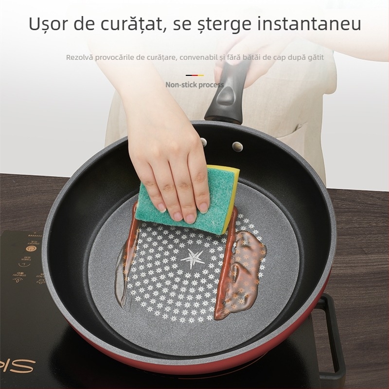 Tigaie antiaderentă, tigaie de uz casnic pentru omletă, clătite, friptură, tigaie antiaderentă pe gaz, aragaz cu inducție