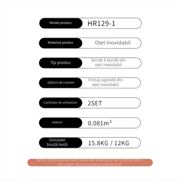 Set de 6 oale pentru supă din oțel inoxidabil, set de ustensile de bucătărie pentru export, oală pentru supă, combinație de oale pentru lapte cu gaz binaural transfrontalier