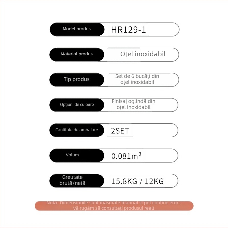 Set de 6 oale pentru supă din oțel inoxidabil, set de ustensile de bucătărie pentru export, oală pentru supă, combinație de oale pentru lapte cu gaz binaural transfrontalier