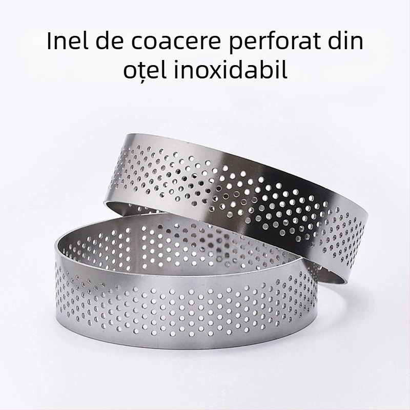 Inel de mousse din oțel inoxidabil, inel rotund pentru tort, inel de bucătărie, gadget de copt, mucegai pentru mousse