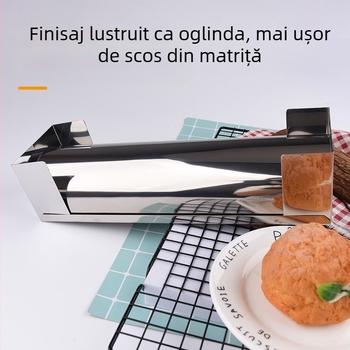 Instrument de copt în formă de U, matriță pentru tort, instrument de sandwich pentru pâine lungă, matriță pentru tort antiaderentă din oțel inoxidabil de uz casnic
