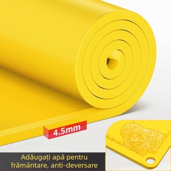 Placă de tăiere pentru aluat, de uz casnic, pentru copt, de calitate alimentară, și placă de frământare din silicon, cu artefacte de aluat, îngroșată