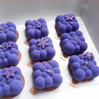 6 forme de silicon pentru tort mousse Xiangyun, model DIY, pentru copt, jeleu, mousse, mucegai de silicon, mucegai de copt