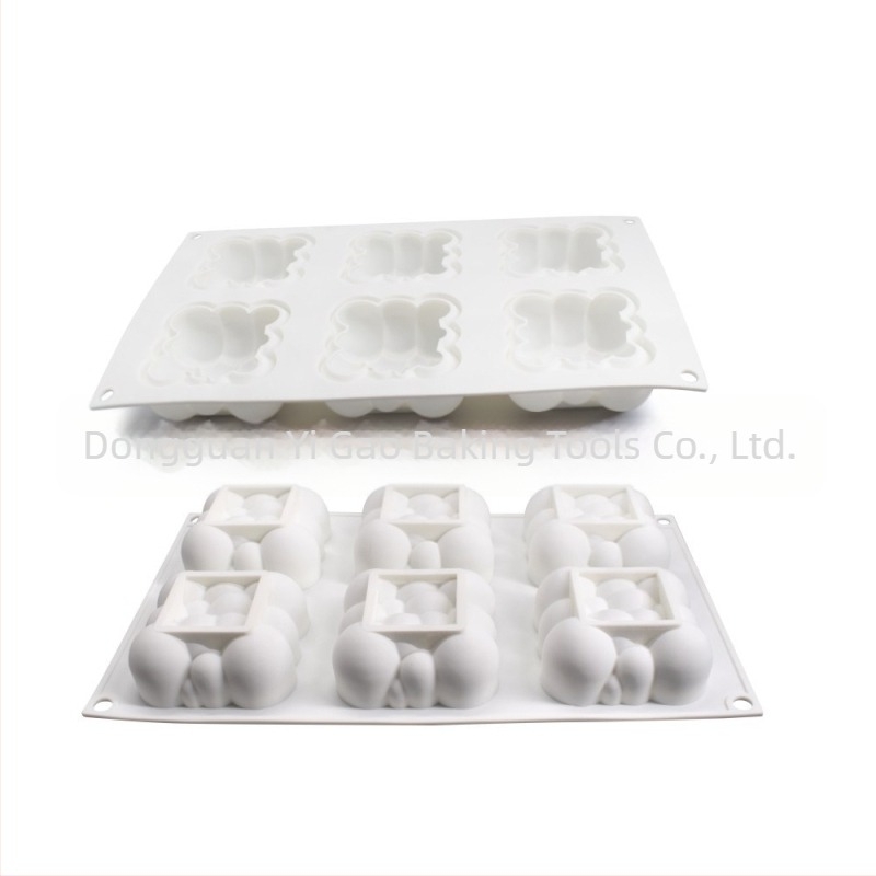 6 forme de silicon pentru tort mousse Xiangyun, model DIY, pentru copt, jeleu, mousse, mucegai de silicon, mucegai de copt