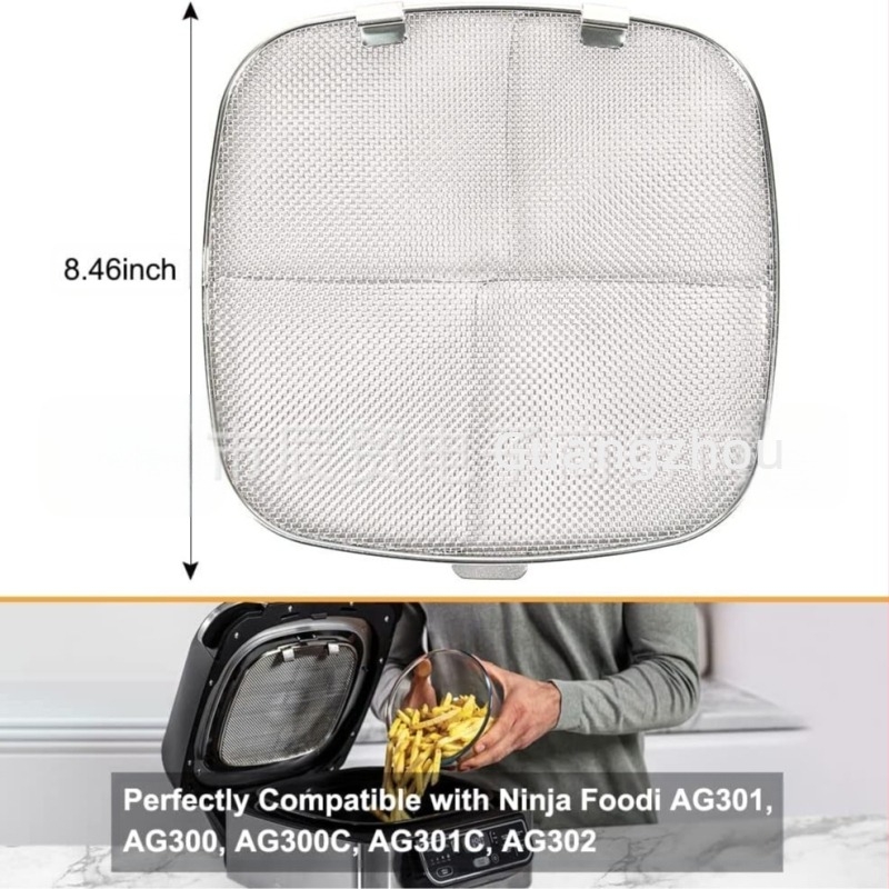 Potrivit pentru Ninja Foodi AG301 Air Fryer - Capac antistropi detașabil din oțel inoxidabil 304