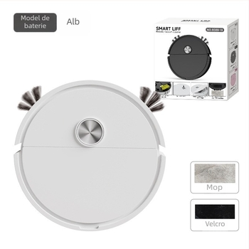 Mașină de măturat inteligentă, Aspirator de curățare, Robot de măturat automat, Electrocasnice mici, Mașină de spălat podele cadou, Măturat, Aspirat și Șters toate într-unul