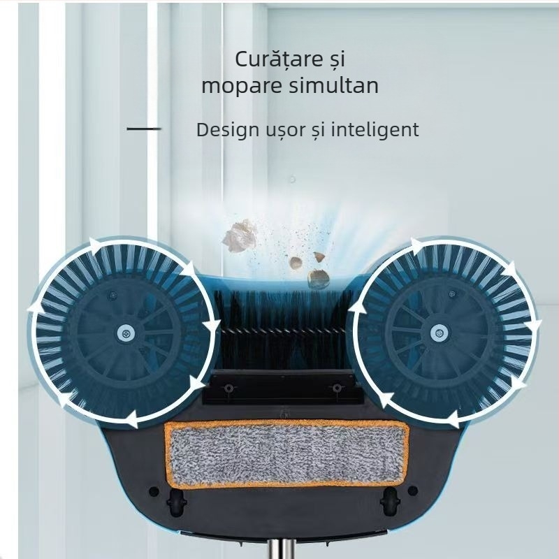Aspirator manual de uz casnic cu dublă utilizare, mătură moale, făraș, set combinație de păr leneș, mătură de măturat