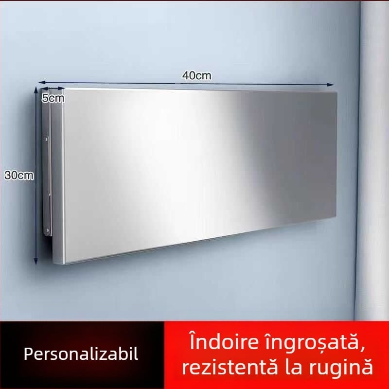 Suport de perete cu un singur strat din oțel inoxidabil, Suport de depozitare cu un singur strat, Suport pentru condimente, Suport pliabil de perete pentru bucătărie