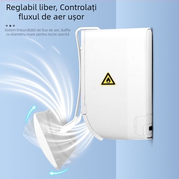 Deflector de vânt pentru aer condiționat pentru a preveni suflarea directă, scut pentru evacuarea aerului, capac de ghidare a vântului postpartum, montare pe perete universală, nu necesită instalare