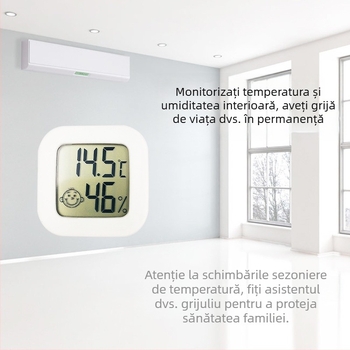 Mini higrometru electronic termometru mic higrometru pentru cutie de animale de companie termometru umed și uscat termometru cu afișaj digital